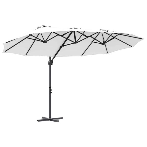 Garten-Kantilever-Pergola Sandfarbe 372 x 198 x 253 cm