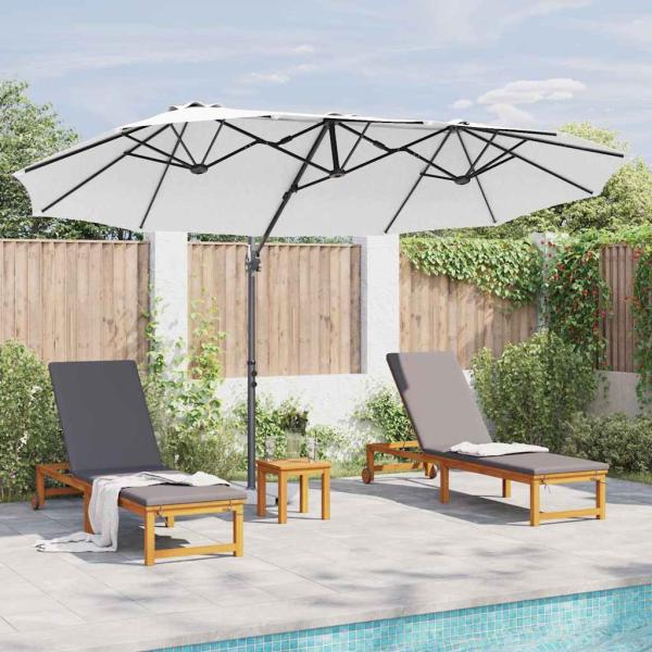 Garten-Kantilever-Pergola Sandfarbe 372 x 198 x 253 cm