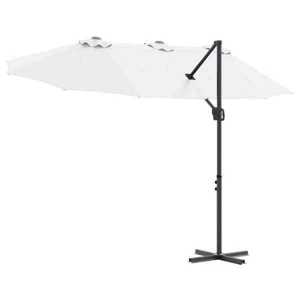 Garten-Kantilever-Pergola Sandfarbe 372 x 198 x 253 cm