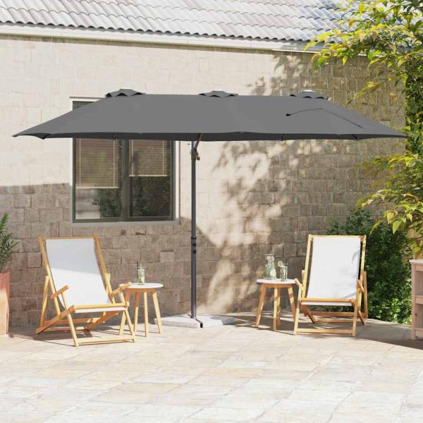 ARDEBO.de - Garten-Kantilever-Pergola Anthrazit 372 x 198 x 253 cm