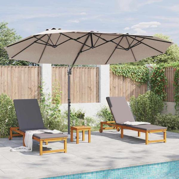 Garten-Kantilever-Pergola mit Schloss Taupe 372 x 198 x 253 cm