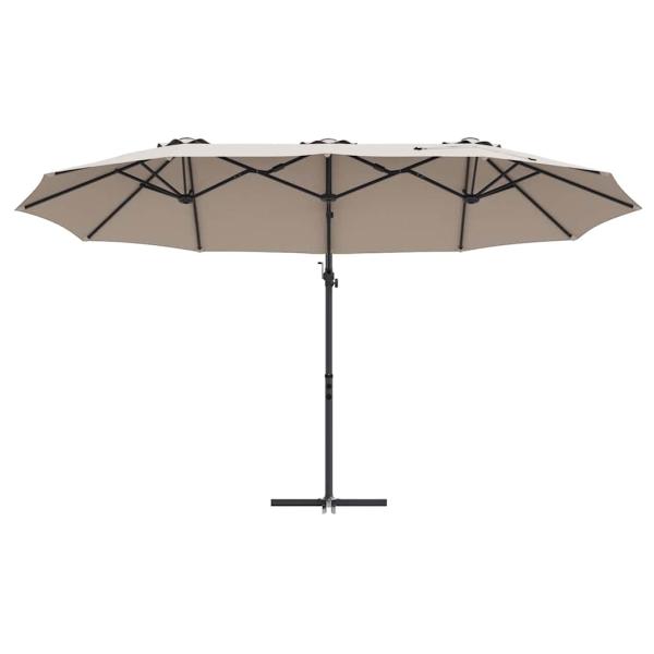 Garten-Kantilever-Pergola mit Schloss Taupe 372 x 198 x 253 cm