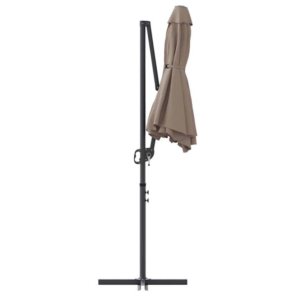 Garten-Kantilever-Pergola mit Schloss Taupe 372 x 198 x 253 cm