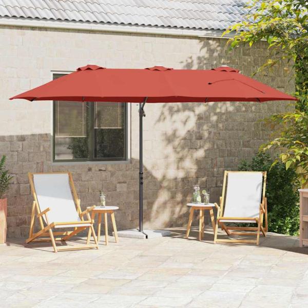 ARDEBO.de - Garten-Kantilever-Pergola mit Schloss Terrakotta Groß