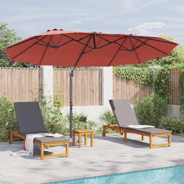 Garten-Kantilever-Pergola mit Schloss Terrakotta Groß