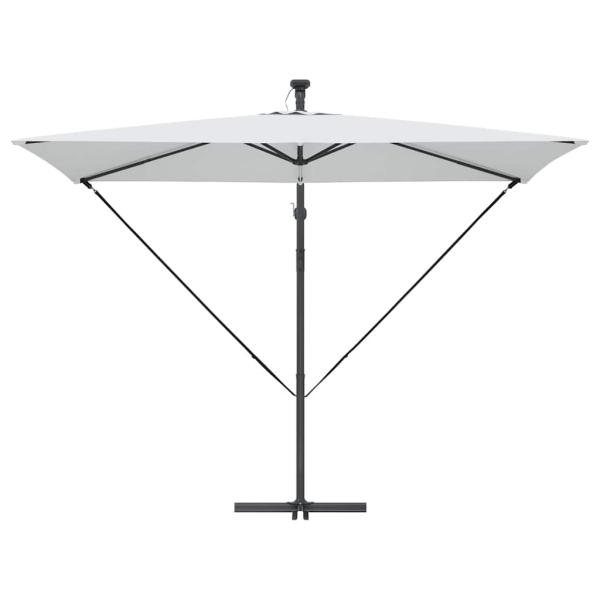 Auskragender Bananenschirm Sandfarbe 294 x 200 x 254 cm