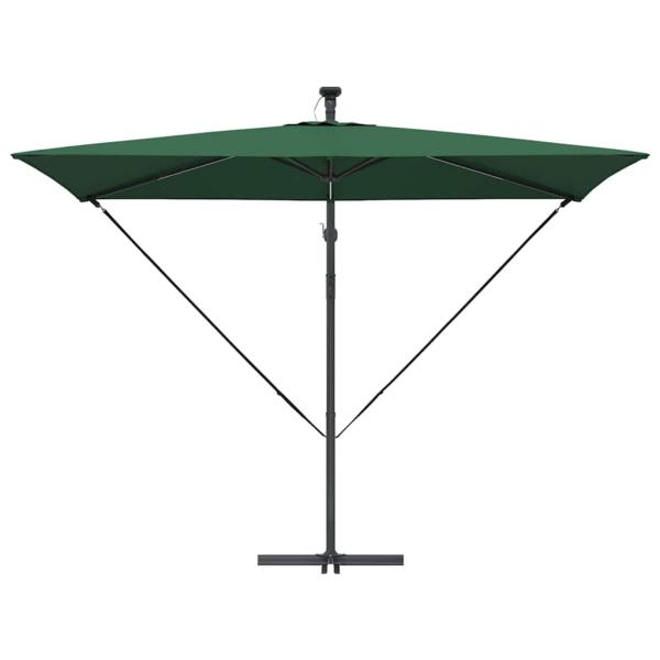 Auskragender Bananenschirm mit Schloss Grün 294 x 200 x 254 cm