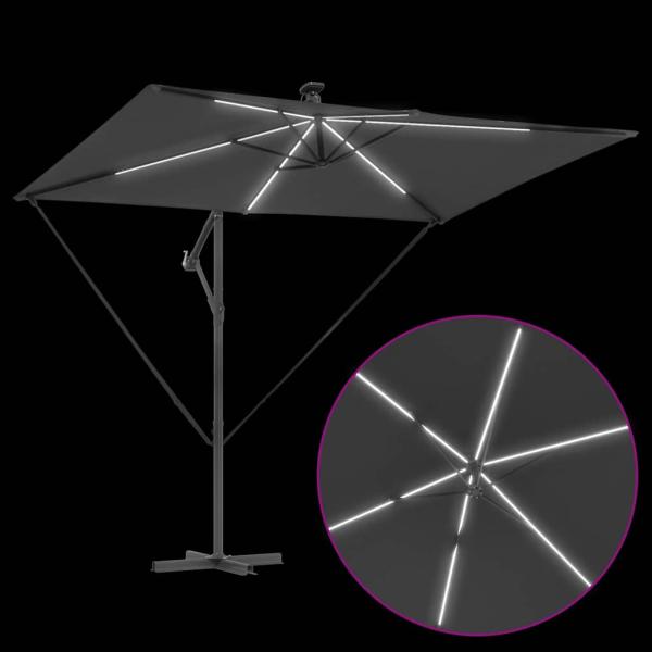 Auskragender Bananenschirm Anthrazit 294 x 200 x 254 cm