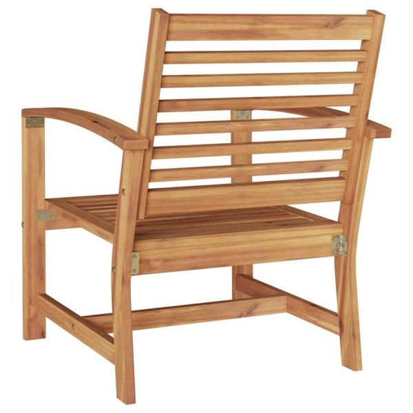 Gartenstühle 2 pcs Braun 60 x 65 x 76.5 cm Massives Teakholz