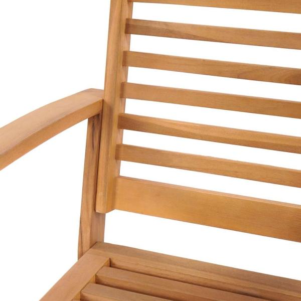 Gartenstühle 2 pcs Braun 60 x 65 x 76.5 cm Massives Teakholz