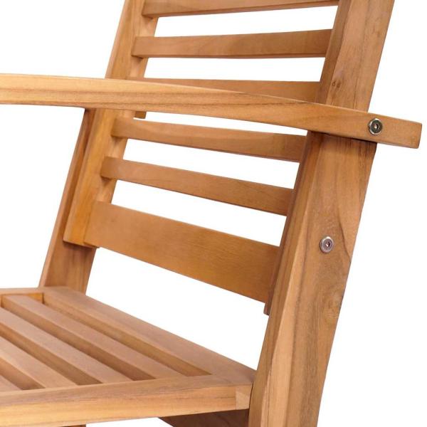Gartenstühle 2 pcs Braun 60 x 65 x 76.5 cm Massives Teakholz