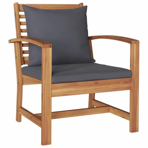 Gartenstühle 2 pcs Braun 60 x 65 x 76.5 cm Massives Teakholz