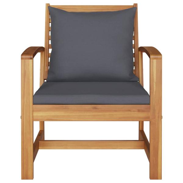 Gartenstühle 2 pcs Braun 60 x 65 x 76.5 cm Massives Teakholz