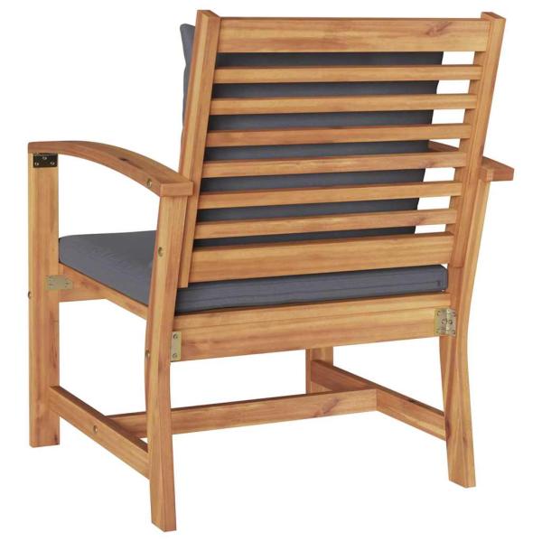Gartenstühle 2 pcs Braun 60 x 65 x 76.5 cm Massives Teakholz