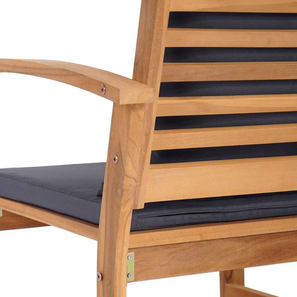 Garten-Sofa-Set 2 pcs Braun Massives Teakholz