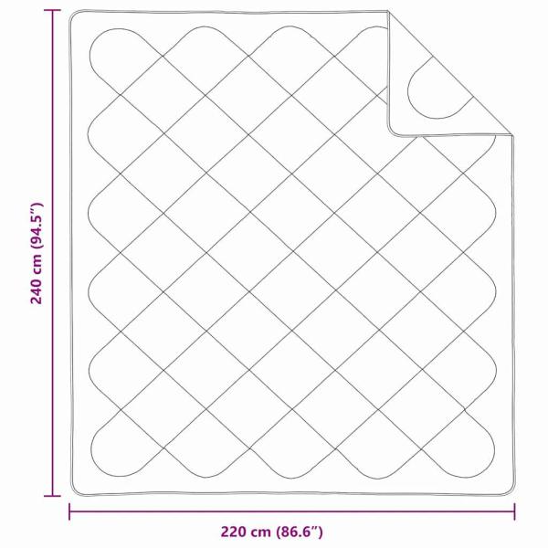 Decken & Bettdecken Weiß 240 x 220 cm Mikrofaser