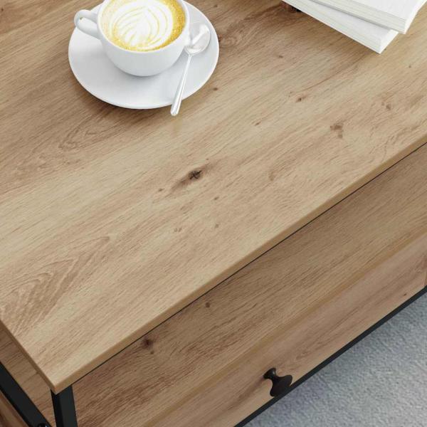Couchtisch Eiche handwerklich 100 x 51 x 45 cm Holzwerkstoff