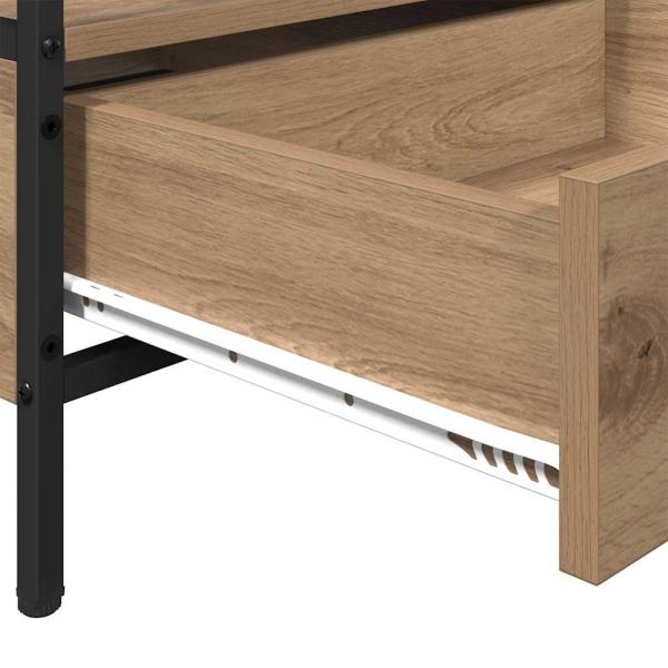 Couchtisch Eiche handwerklich 100 x 51 x 45 cm Holzwerkstoff