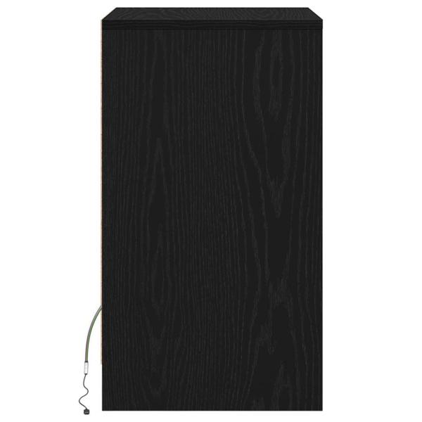LED Nachttisch Schwarze Eiche 38 x 34 x 61 cm Spanplatte