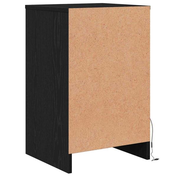 LED Nachttisch Schwarze Eiche 38 x 34 x 61 cm Spanplatte