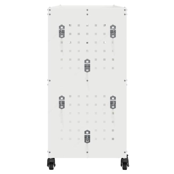 Werkzeugwagen Weiß 75 x 35 x 73 cm Pulverbeschichteter Stahl