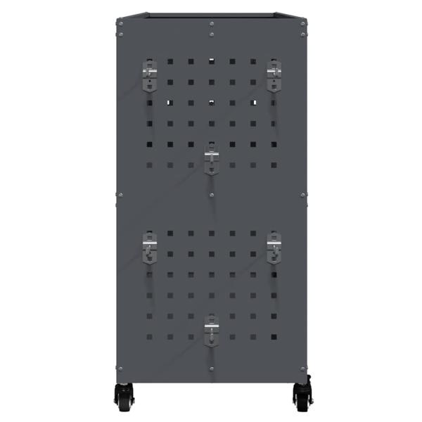 Werkzeugwagen mit Regal mit Rad mit Speicher Anthrazit 75 x 35 x 73 cm Metall