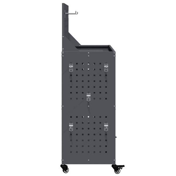 Werkzeugwagen mit Regal mit Rad mit Speicher Anthrazit 65 x 35 x 111 cm