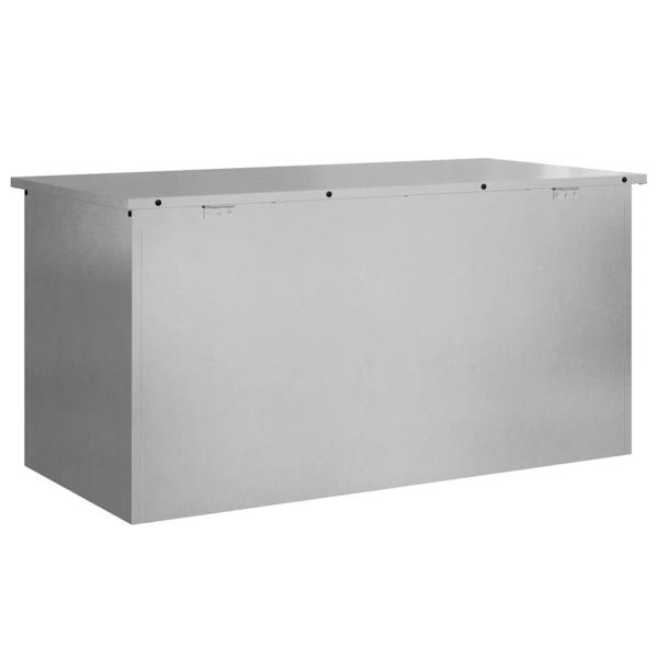 Außenlagerbox mit Speicher Silber 100 x 50.5 x 50 cm Edelstahl