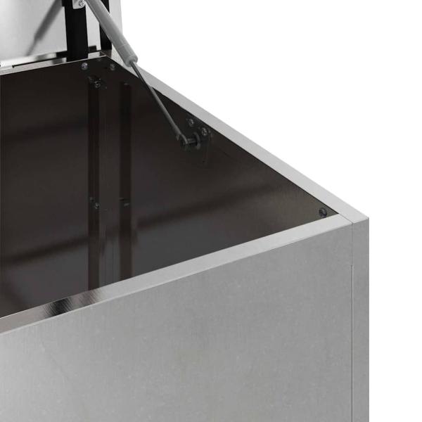 Außenlagerbox mit Speicher Silber 100 x 50.5 x 50 cm Edelstahl