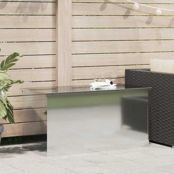 ARDEBO.de - Außenlagerbox Silber 100 x 50.5 x 50 cm Verzinkter Stahl