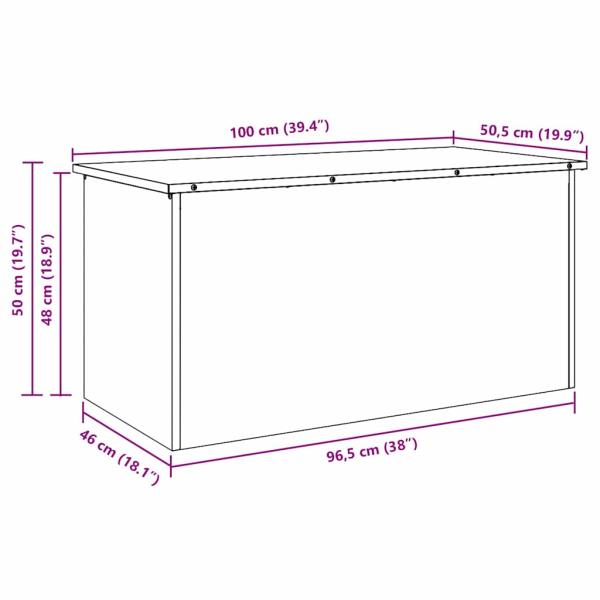 Außenlagerbox Silber 100 x 50.5 x 50 cm Verzinkter Stahl
