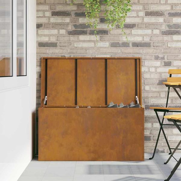 Außenlagerbox mit Speicher Braun 100 x 50.5 x 50 cm