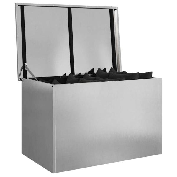 Außenlagerbox mit Speicher Verstellbar Silber 80 x 50.5 x 50 cm Edelstahl