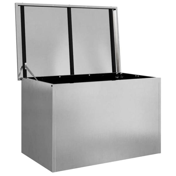 Außenlagerbox mit Speicher Verstellbar Silber 80 x 50.5 x 50 cm Edelstahl
