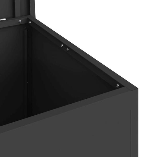 Außenlagerbox Schwarz 55 x 50.5 x 50 cm Kaltgewalzter Stahl