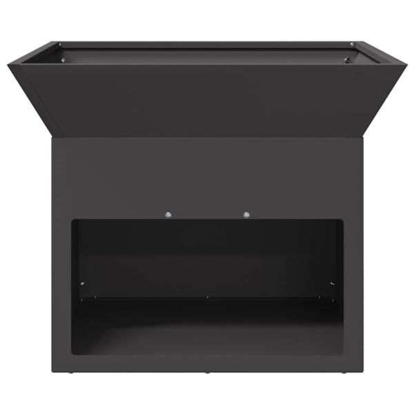 Feuerplatz Schwarz 50 x 50 x 40 cm Stahl