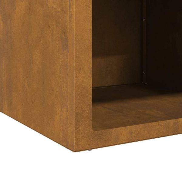 Feuerplatz Rostig 50 x 50 x 40 cm Witterungsbeständiger Stahl