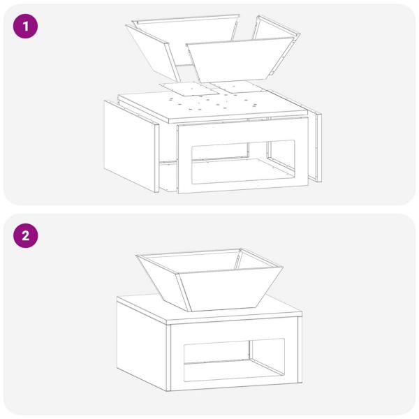 Feuerplatz Schwarz 50 x 50 x 40 cm Stahl