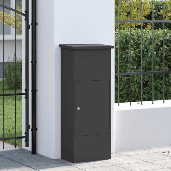 Paketdrop-Box Schwarz 44,5 x 29 x 110,5 cm Stahl