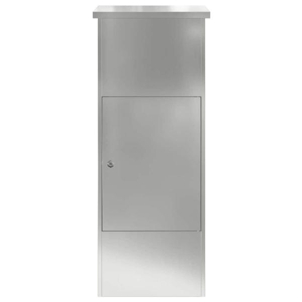 ARDEBO.de - Paketdrop-Box Schwarz 44,5 x 29 x 110,5 cm Verzinkter Stahl