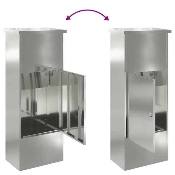 Paketdrop-Box Schwarz 44,5 x 29 x 110,5 cm Verzinkter Stahl