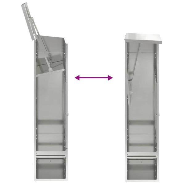 Paketdrop-Box Schwarz 44,5 x 29 x 110,5 cm Verzinkter Stahl