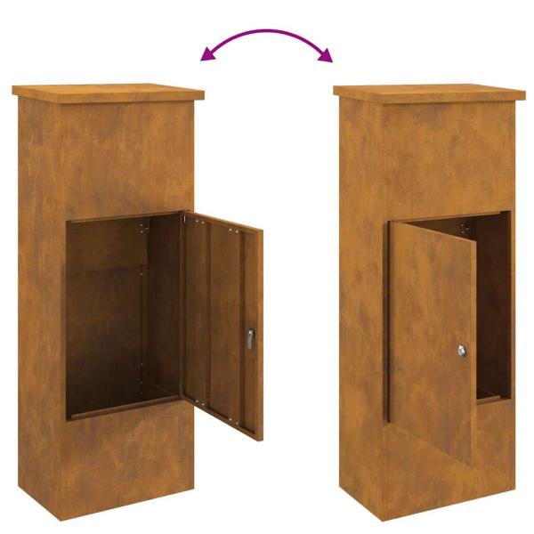 Paketdrop-Box Rostig 44,5 x 29 x 110,5 cm