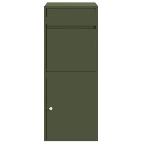 ARDEBO.de - Paketdrop-Box Olivgrün 41 x 38 x 103 cm Stahl