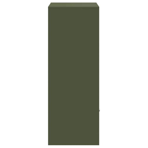 Paketdrop-Box Olivgrün 41 x 38 x 103 cm Stahl