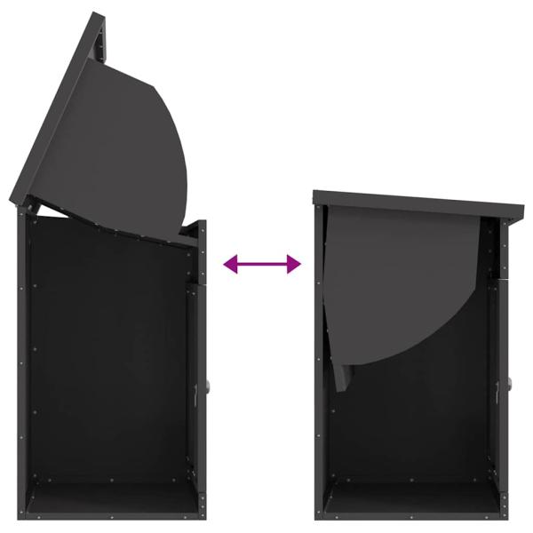 Paketdrop-Box Schwarz 44 x 35 x 59 cm Stahl