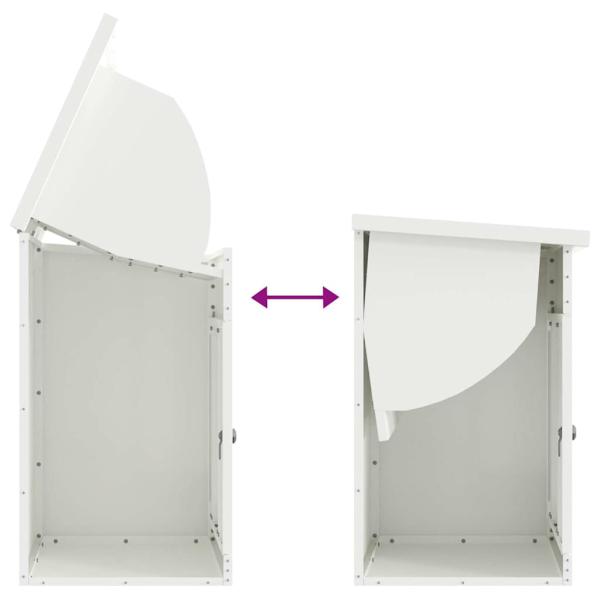 ARDEBO.de - Paketdrop-Box Weiß 44 x 35 x 59 cm Stahl