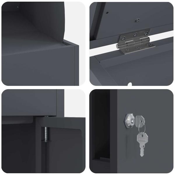 Paketdrop-Box Anthrazit 44 x 35 x 59 cm Stahl