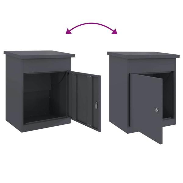 Paketdrop-Box Anthrazit 44 x 35 x 59 cm Stahl