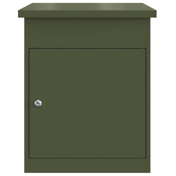 Paketdrop-Box Olivgrün 44 x 35 x 59 cm Stahl